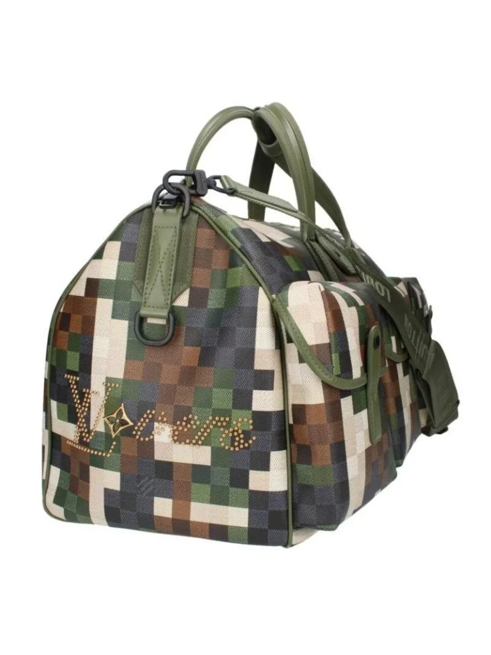 Louis Vuitton Keepall 55 Damoflageleather Boston Bag